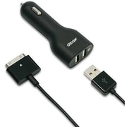 USB Car Charger Kit Black Dual USB Port DCA154