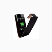 MB07-BK [iPhone4/4S バッテリー搭載レザーケース ヘビ革 ブラック]