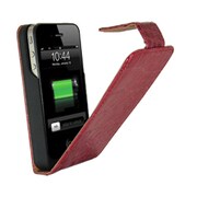 MB08-RD [iPhone4/4S バッテリー搭載レザーケース アリゲーター革 レッド]