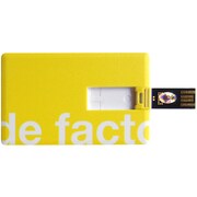 カード型USBメモリ8GB　イエロー DF-003