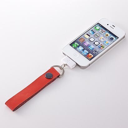 TR-LSIP-RD [Leather Dock Strap for iPhone Dockコネクター用レザーストラップ レッド]