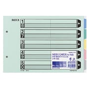 カラー仕切カード(ファイル用) 5山見出し B5-E2 穴 シキ-66