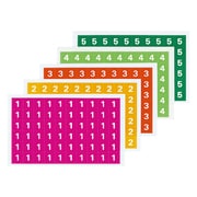 ナンバーシールミックス ハードカラー 数1~5 5種300片 L-FCM-1