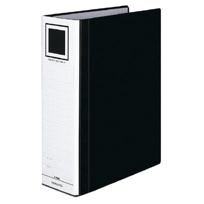チューブファイル<エコツインR>A4縦80mm800枚収容2穴黒 フ-RT680D