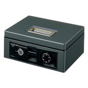 手提げ金庫A5シリンダー錠・ダイヤル錠ダークグレー CB-13DM