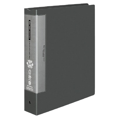 クリヤーブックウェーブカット替紙式A4縦25枚ダークグレー ラ-T740NDM