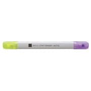 蛍光マーカー WiLL STATIONERY ACTIC 2色ツイン 中字角芯 約4mm 黄/パープル F-WPM104-3