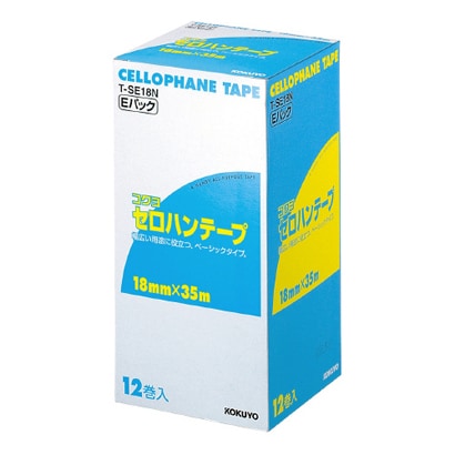 セロハンテープお徳用Eパック 18mmX35m 12巻入り 大巻 巻芯径76mm T-SE18N