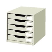 レターケーススチール引き出しタイプA4縦 両引5段 LC-15M