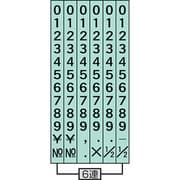 回転印 欧文数字 6号6連 ゴシック体 IS-6-6