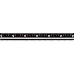 白黒定規30cm ブラック APJ281B