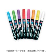 蛍光ボードマーカー 細字・丸芯 1.0mm レッド ヘッダー袋包装 LBM202R