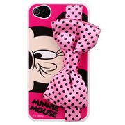 カスタムカバーリボンハンド iPhone4/4S用 [ミニー PK]