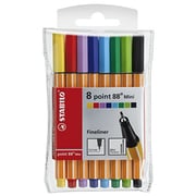 STABILO point(ポイント)88 ファイバーチップペン 8色セット 688-08-1