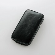 Galaxy S III SC-06D用レザーカバー ブラック PD-SCS3PLFBK