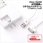 iPhone/iPad対応 AC充電器+リチウムバッテリー AI9DN42