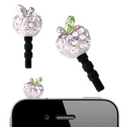 「PLUG APLI」りんご(sv×クリスタルAB) [イヤホンジャックアクセサリー]
