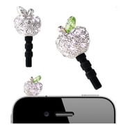 「PLUG APLI」りんご(sv×クリスタル) [イヤホンジャックアクセサリー]