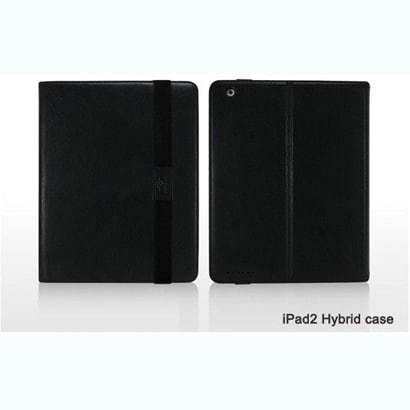 iPad2/第3世代iPad用レザーケース iShell Hybrid Case ブラック Hybrid-Black
