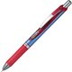 ゲルインキボールペン ENERGEL（エナージェル） 0.5mm ノック式 インク色：赤 本体色：ブルー ニードルチップ 速乾 パック入 XBLN75-B