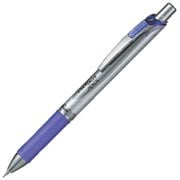 シャープペン エナージェルシャープペンシル 0.5mm HB ノック式 本体色:シルバー/バイオレット PL75-V