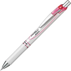 シャープペン エナージェルシャープペンシル 0.5mm HB ノック式 本体色：パールホワイト/ピンク PL75-PW