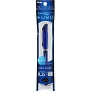 ゲルインキボールペン ENERGEL EURO(エナージェルユーロ) 0.35mm キャップ式 インク色:黒 本体色:ブルー ニードルチップ 超極細 速乾 パック入り XBLN23-A