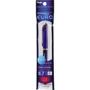 ゲルインキボールペン ENERGEL EURO(エナージェルユーロ) 0.7mm キャップ式 インク色:赤 本体色:ブルー 砲弾チップ 速乾 パック入り XBL27-B