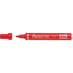 ぺんてるペンN50 丸芯・中字 1.5mm 赤 N50-BD