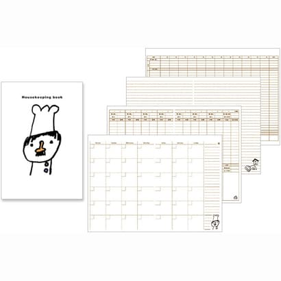 家計簿<B5>　月間＋週間　コックさん柄 12265006