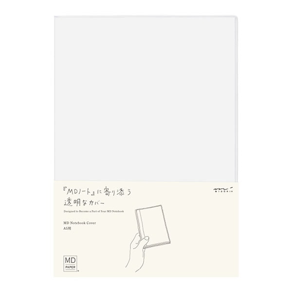 MDノートカバー＜A5＞ 透明 ペンホルダー付 49360006
