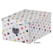 4067MPシロ [DISNEY MAGIC POCKETS 4067MP 収納ボックス Lサイズ 白]