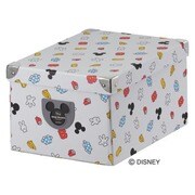 4066MPシロ [DISNEY MAGIC POCKETS 4066MP 収納ボックス Mサイズ 白]