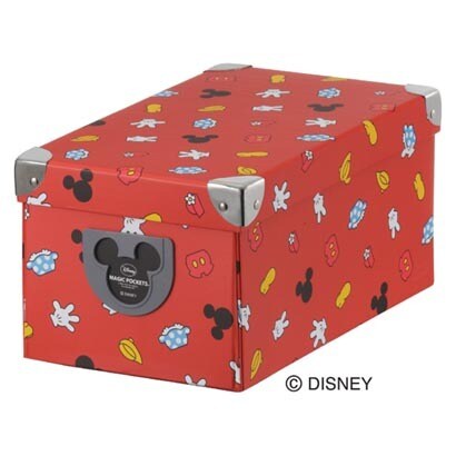 4065MPアカ [DISNEY MAGIC POCKETS 4065MP 収納ボックス Sサイズ 赤]