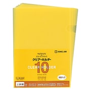 A4クリアーホルダー10枚パック 黄 735N10キイ