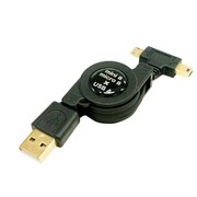 mini/micro ツインコネクタUSBケーブル　ブラック MUL-MM8/BK