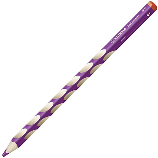かきかた学習色鉛筆 イージーカラー 右手用 パープル 332-345