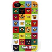 カスタムカバー iPhone 4/4S [アングリーバード フェイス総柄]