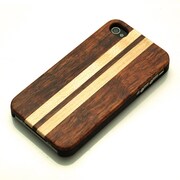RX-IP4WD02 [iPhone4S用ウッド&ポリカケースローズウッド&メープルライン]