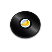 耐熱強化ガラス カッティングボード ビニールレコード バナナ 900026
