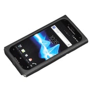 M1228BK [Xperia acro HD docomo：SO-03D/au：IS12S用 レザーバー ブラック]