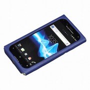 M1228BL [Xperia acro HD docomo：SO-03D/au：IS12S用 レザーバー ブルー]