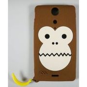 CM021829 [Xperia GX SO-04D用 ソフトケース クリーチャーズ モンキー ブラウン]