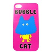 ZUHP-176-1 [iPhone4S用カバー BUBBLE CAT ネコPK]