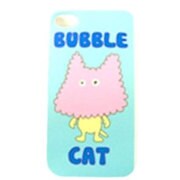 ZUHP-176-2 [iPhone4S用カバー BUBBLE CAT ネコLBL]