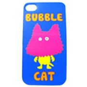 ZUHP-176-3 [iPhone4S用カバー BUBBLE CAT ネコBL]