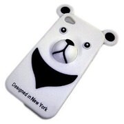 ZUHP-198-2 [iPhone4S用シリコンカバー くまちゃん WH]