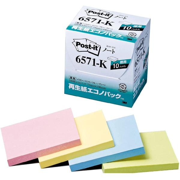 ポスト・イット(R)6571-K 再生紙エコノパック 6571-K