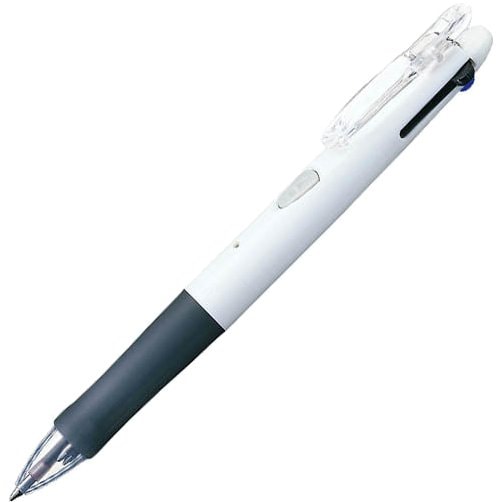 多色ボールペン クリップ-オンG 3C 0.7mm ノック式 3色（黒・青・赤） 本体色：白 スマートノック解除機構 バインダークリップ採用 B3A3-W