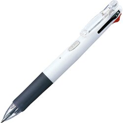 多色ボールペン クリップ-オンG 4C 0.7mm ノック式 4色（黒・青・赤・緑） 本体色：白 スマートノック解除機構 バインダークリップ採用 B4A3-W